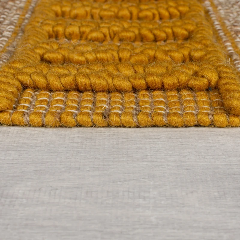 Teppich Hoch-Tief Struktur Gestreift, Ethno-Stil, mit Fransen wendbar, Esszimmer