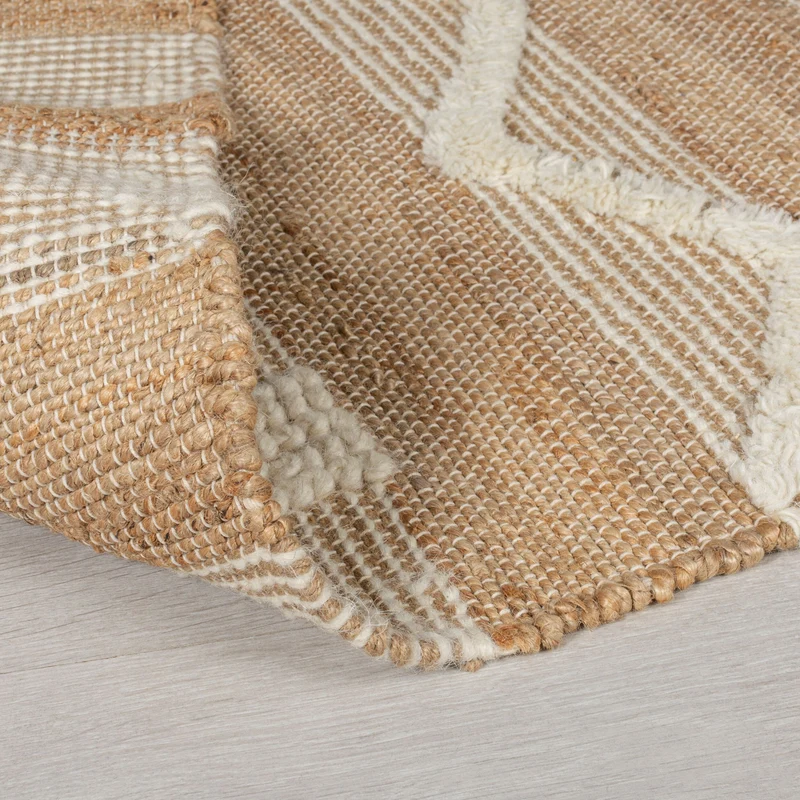 Teppich Hoch-Tief Struktur Gestreift, Ethno-Stil, mit Fransen wendbar, Esszimmer