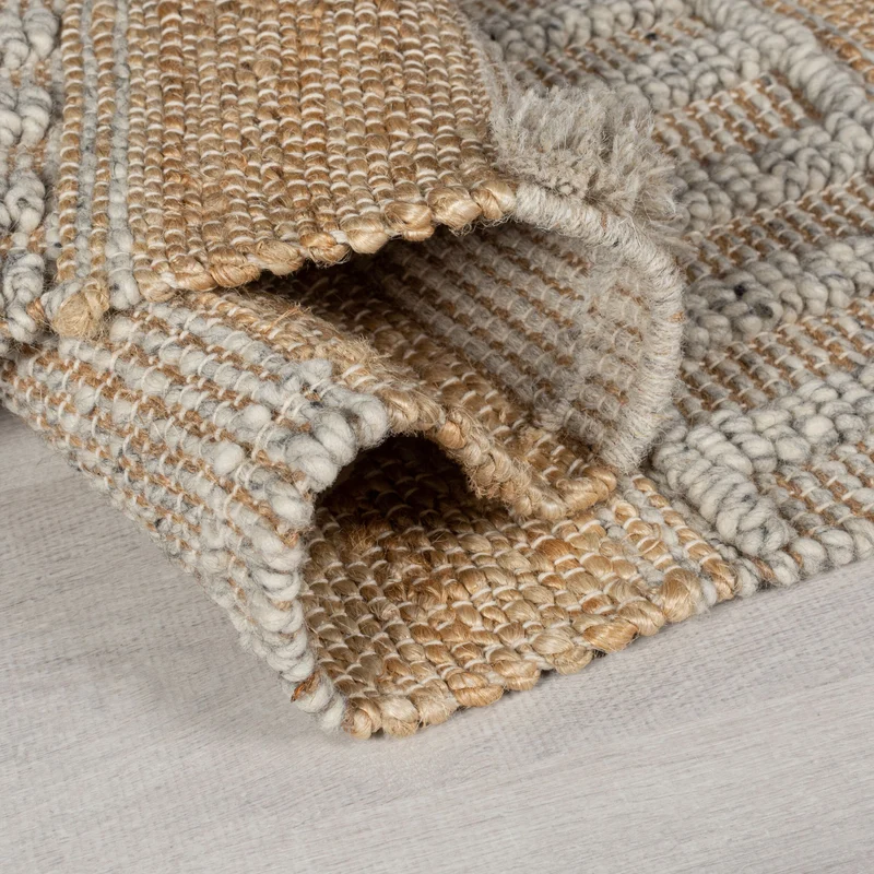 Teppich Hoch-Tief Struktur Gestreift, Ethno-Stil, mit Fransen wendbar, Esszimmer