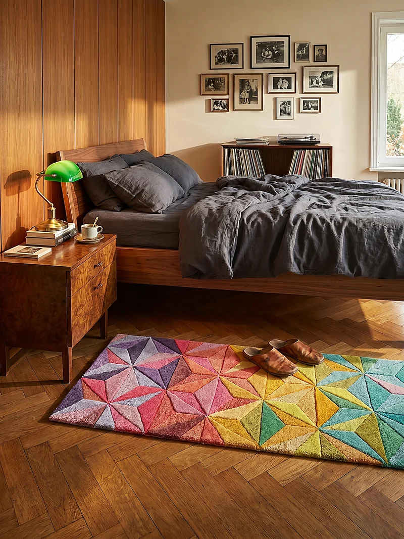 Wollteppich 3D Geometrisch, Wohnzimmer