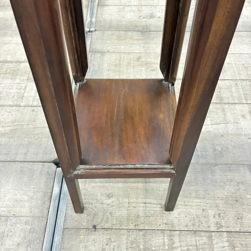 Vintage Telefontisch Pflanzensäule Hoch Holz Schnitzerei Antik Tisch Gebraucht
