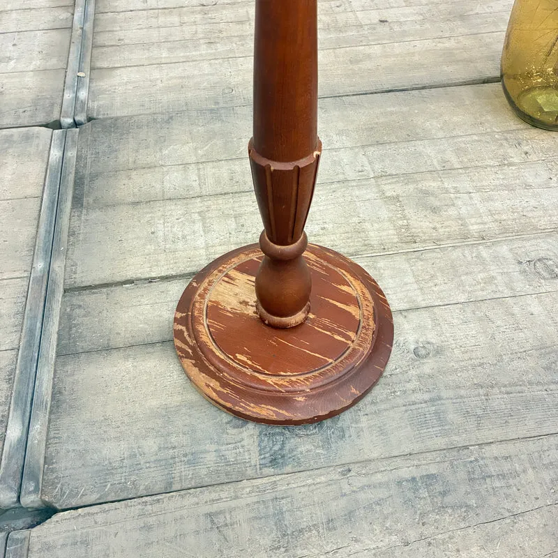 Vintage Telefontisch Beistelltisch Rund Holz Gedrechselt Braun Antik Tisch Gebraucht