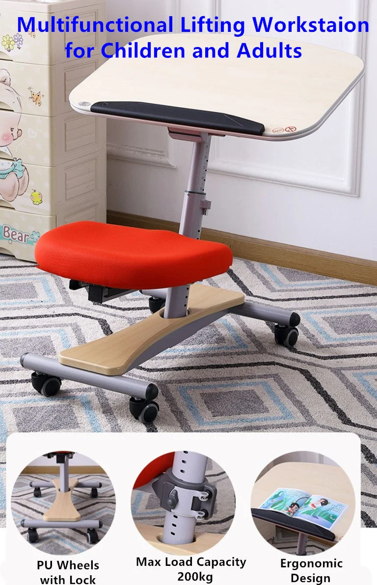 Beweglicher und verstellbarer Kinderarbeitstisch Mobile Workstation für Erwachsene
