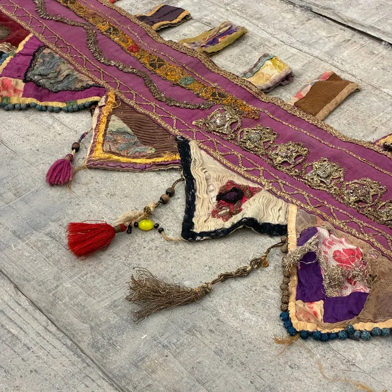 Orientalisches Band Kelim Wandbehang Nomaden Türschmuck Borde Bunt Gebraucht