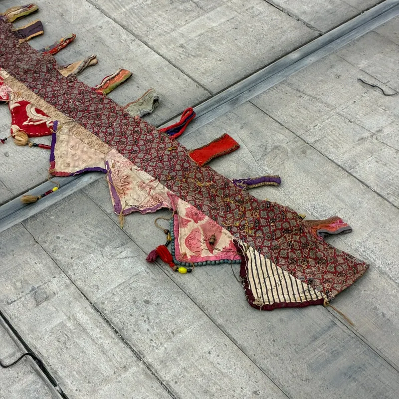 Orientalisches Band Kelim Wandbehang Nomaden Türschmuck Borde Bunt Gebraucht