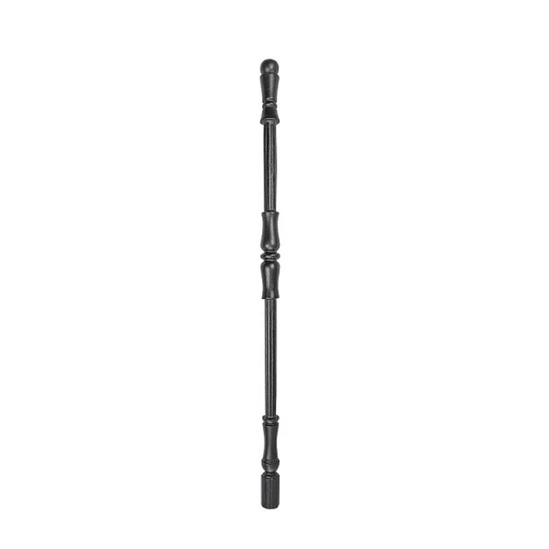 Casa Padrino Gusseisen Geländerpfosten Schwarz H. 98 cm - Prunkvoller Zierpfosten - Balkon & Treppen Geländer