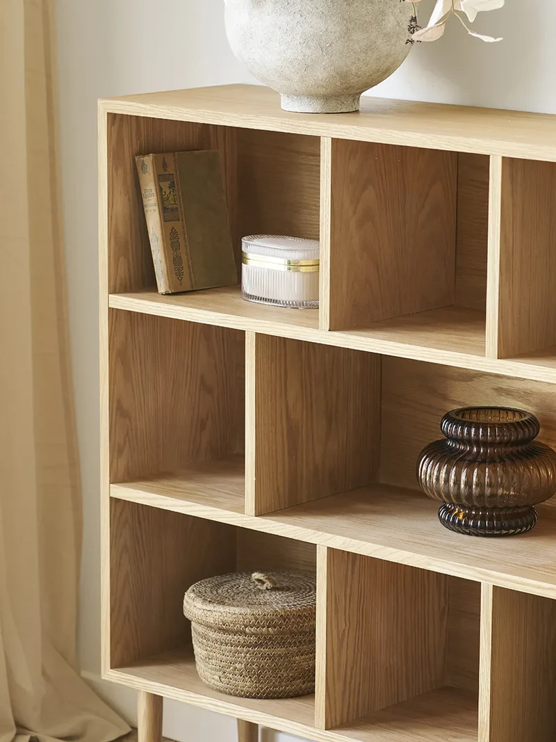 Oshawa Bücherschrank MDF/Eichenfurnier, natur