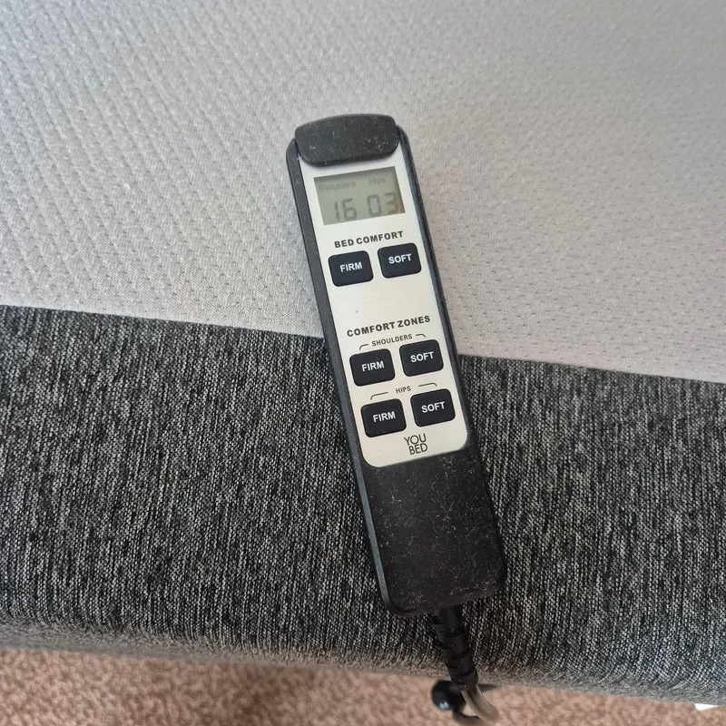 YouBed 100x200 Premium-Hotelbett Härtegrad elektrisch individuell einstellbar