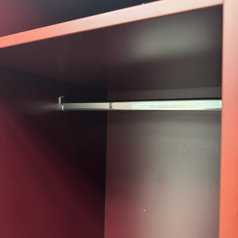 Kleiderschrank Rot L 2-türig Garderobenschrank Bordeauxrot Schrank Gebraucht