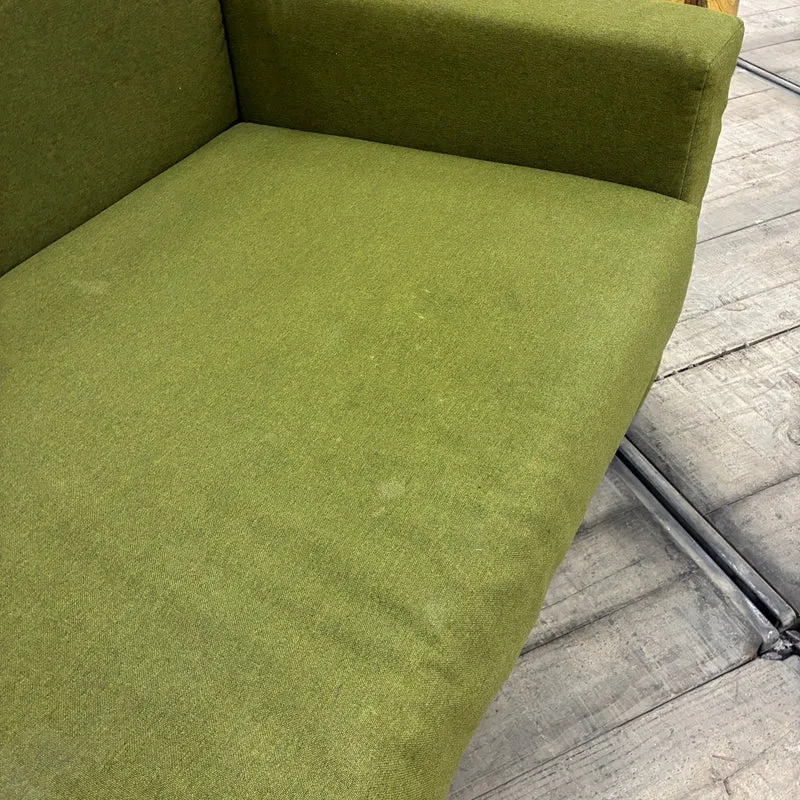 Sofa Schlafsofa 2-Sitzer Ausziehsofa Stoff Grün Schlafcouch Sofa couch Gebraucht