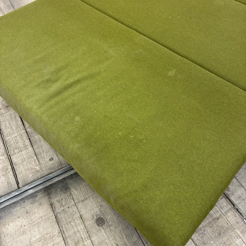 Sofa Schlafsofa 2-Sitzer Ausziehsofa Stoff Grün Schlafcouch Sofa couch Gebraucht