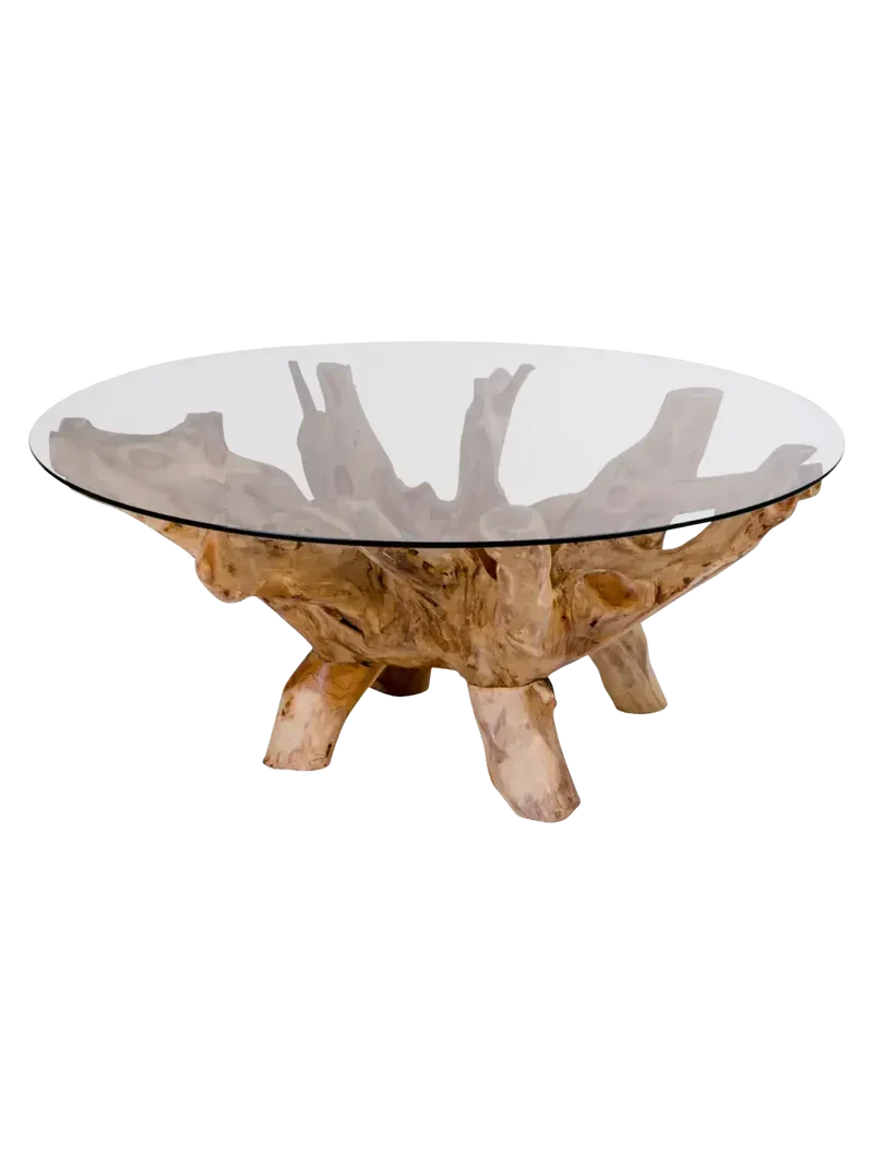 Amazonas Couchtisch Teakholz und Glas