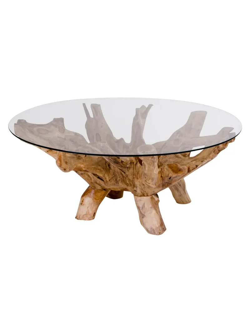 Amazonas Couchtisch Teakholz und Glas