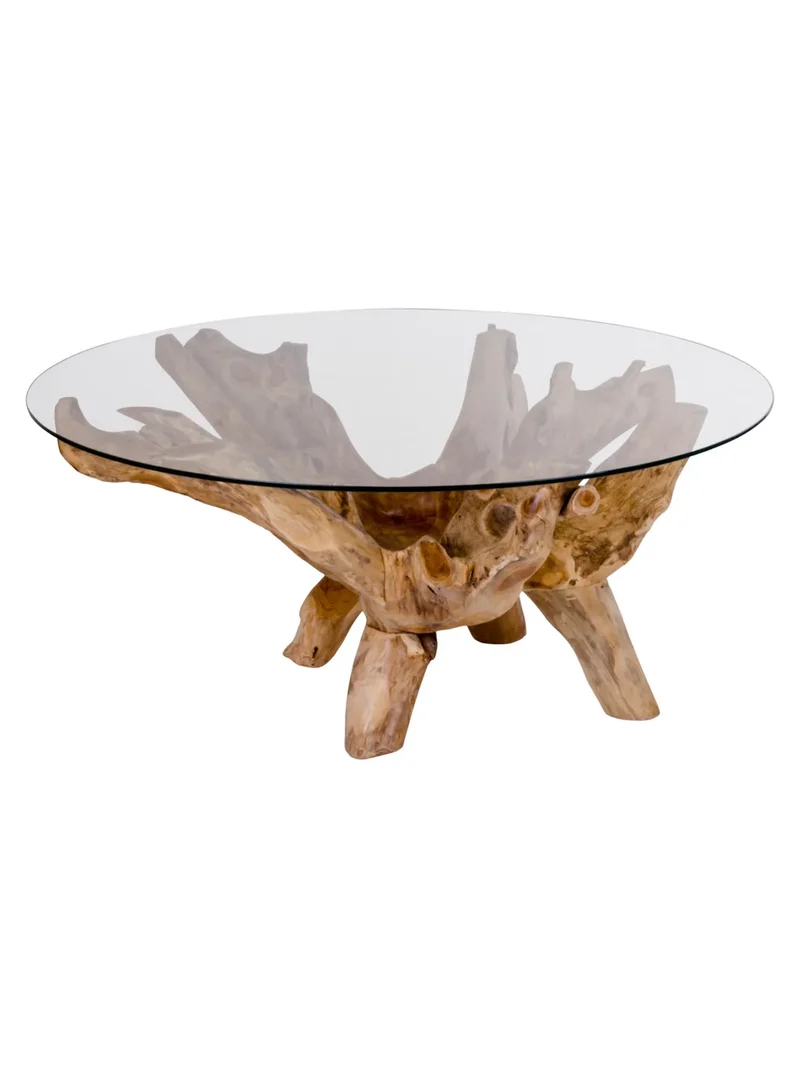 Amazonas Couchtisch Teakholz und Glas
