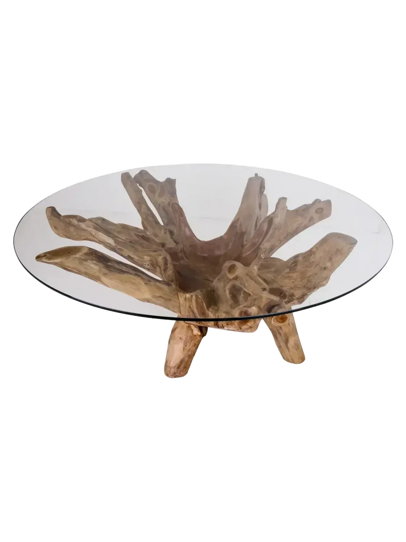 Amazonas Couchtisch Teakholz und Glas