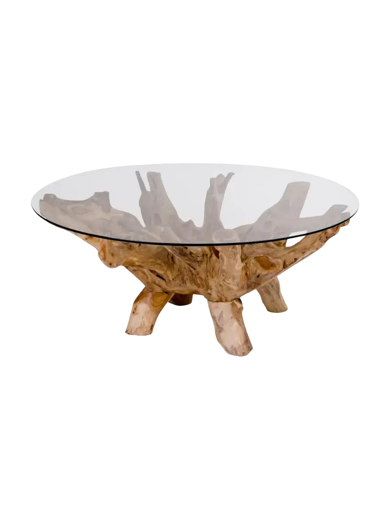 Amazonas Couchtisch Teakholz und Glas