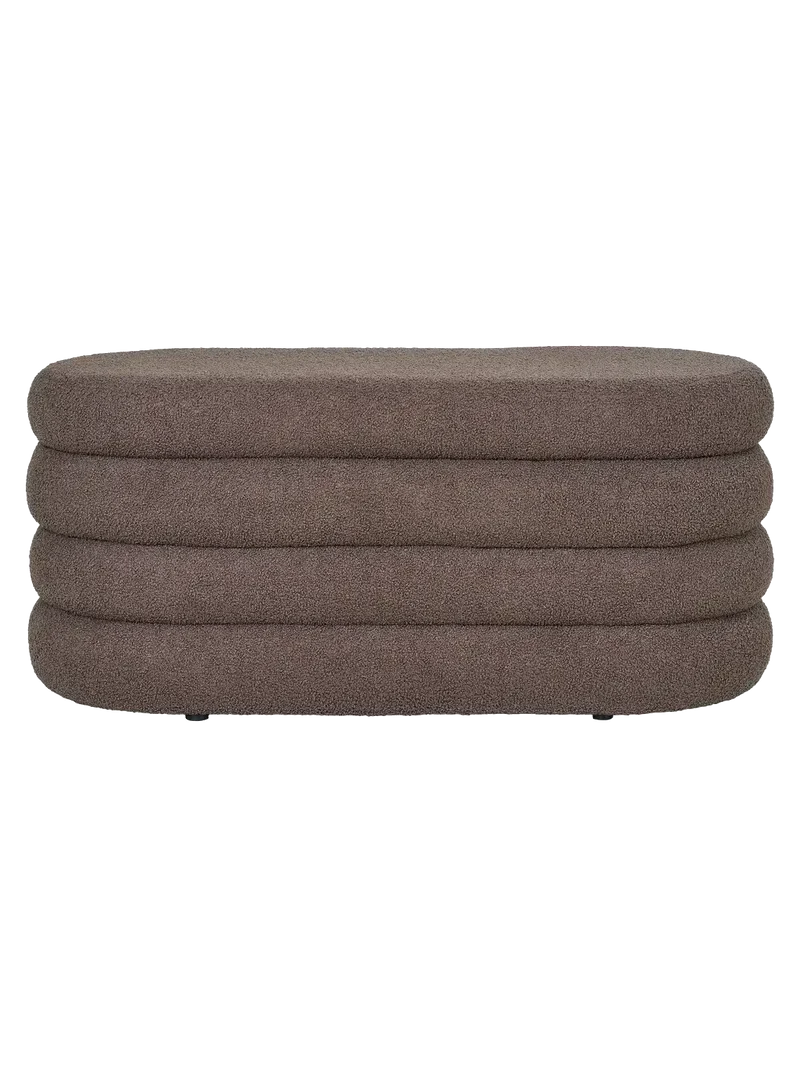 Dartford Sitzbank mit Stauraum, Bouclé, braun