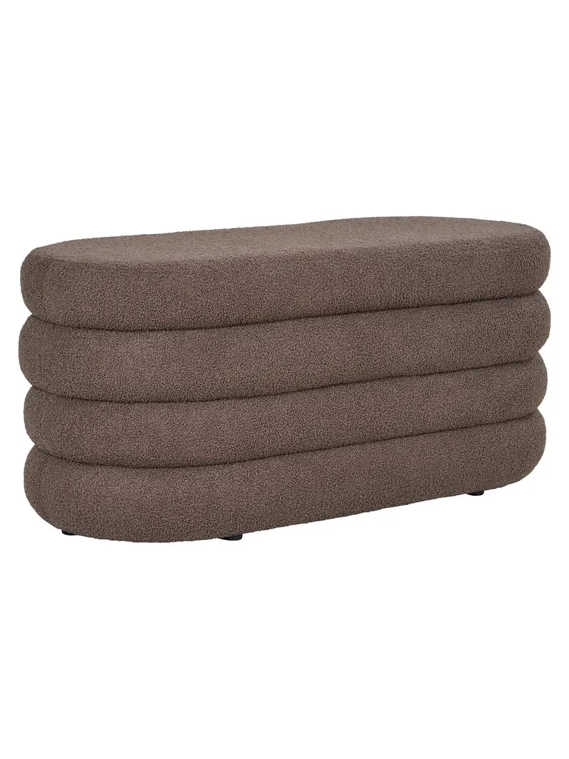 Dartford Sitzbank mit Stauraum, Bouclé, braun