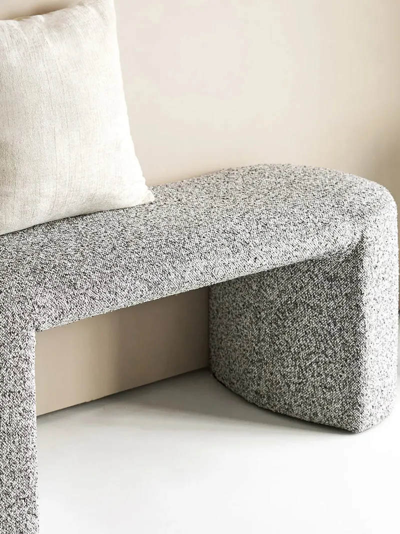 Westport Sitzbank Bouclé, schwarz/weiß
