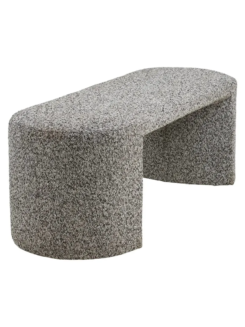 Westport Sitzbank Bouclé, schwarz/weiß