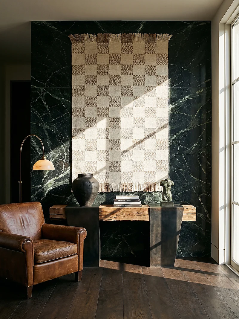 Teppich Kurzflor Karo Muster, Geometrisch, Wohnzimmer