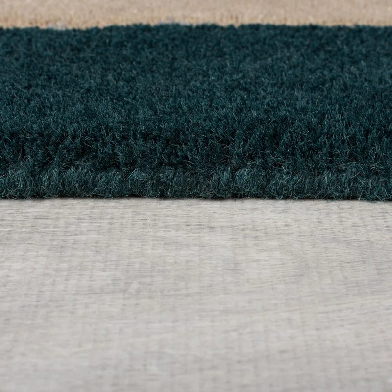 Handgetufteter Wollteppich Labyrinth · 100 % Wolle · 10 mm · organische Form