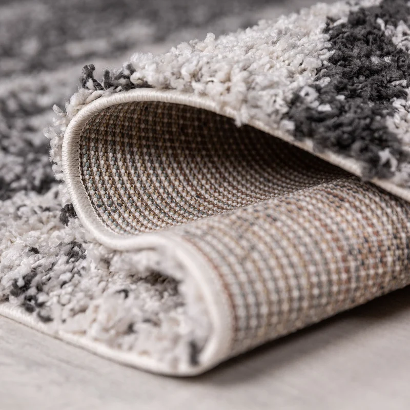 Hochflor Teppich Ombre Muster, Abstrakt, Schlafzimmer schmutzabweisend