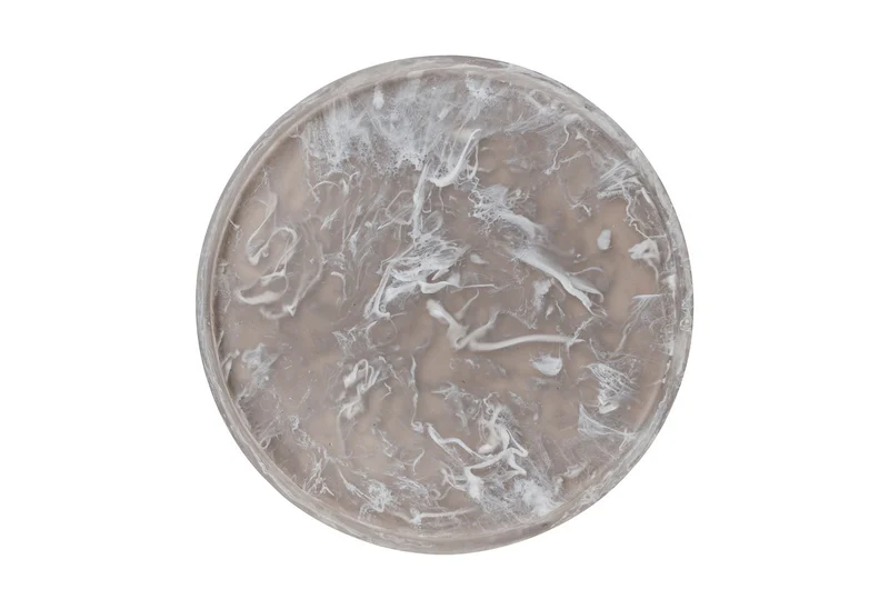 Casa Padrino Luxus Deko Objekt Schwarz Ø 26 x H. 1,7 cm - Großer runder Deko Teller aus Kunstharz mit transparent schwarzer Wirbeloptik - Luxus Deko Accessoires