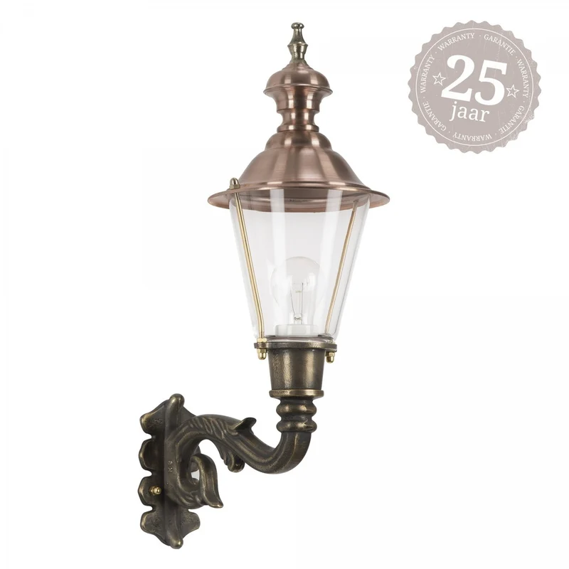 Casa Padrino Jugendstil Außenwandleuchte 19 x 28 x H. 55 cm - Bronze - Nostalgische Wetterfeste Außenleuchte