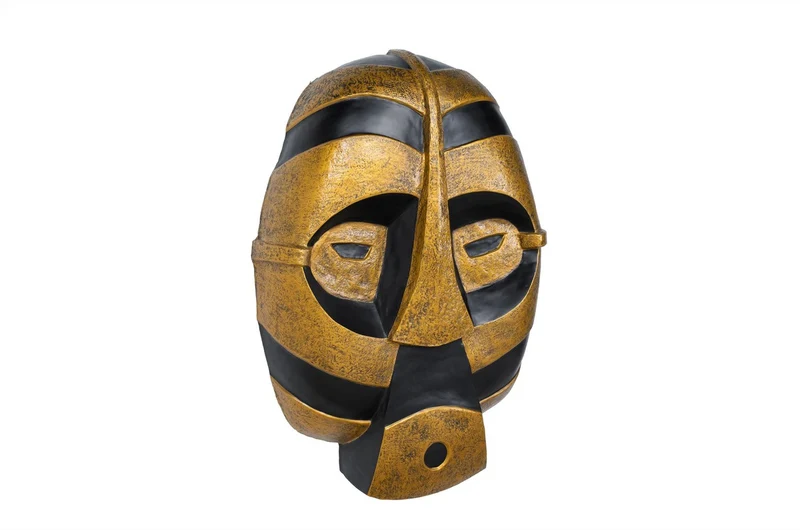 Casa Padrino Luxus Deko Objekt 110 x 25 x H. 160 cm - Große Masken Skulptur Caton aus Fiberglas - Luxus Deko Accessoires