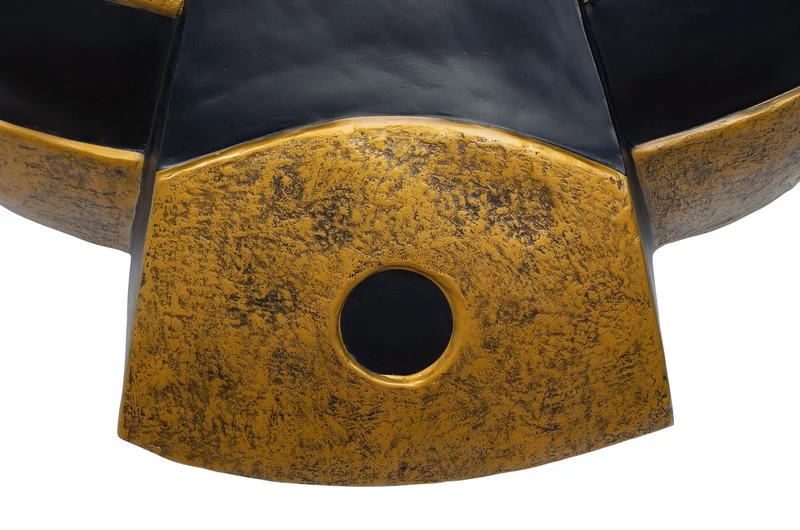 Casa Padrino Luxus Deko Objekt 110 x 25 x H. 160 cm - Große Masken Skulptur Caton aus Fiberglas - Luxus Deko Accessoires