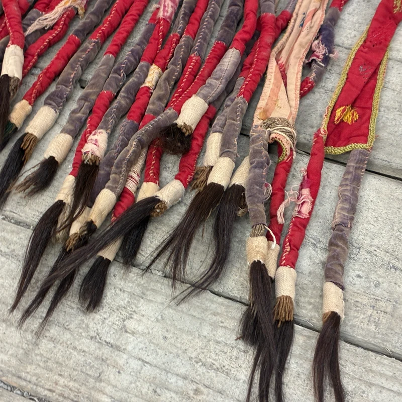 Orient Wandbehang Nomaden Schmuckbehang Tierbekleidung Quasten Rot Bunt Gebraucht