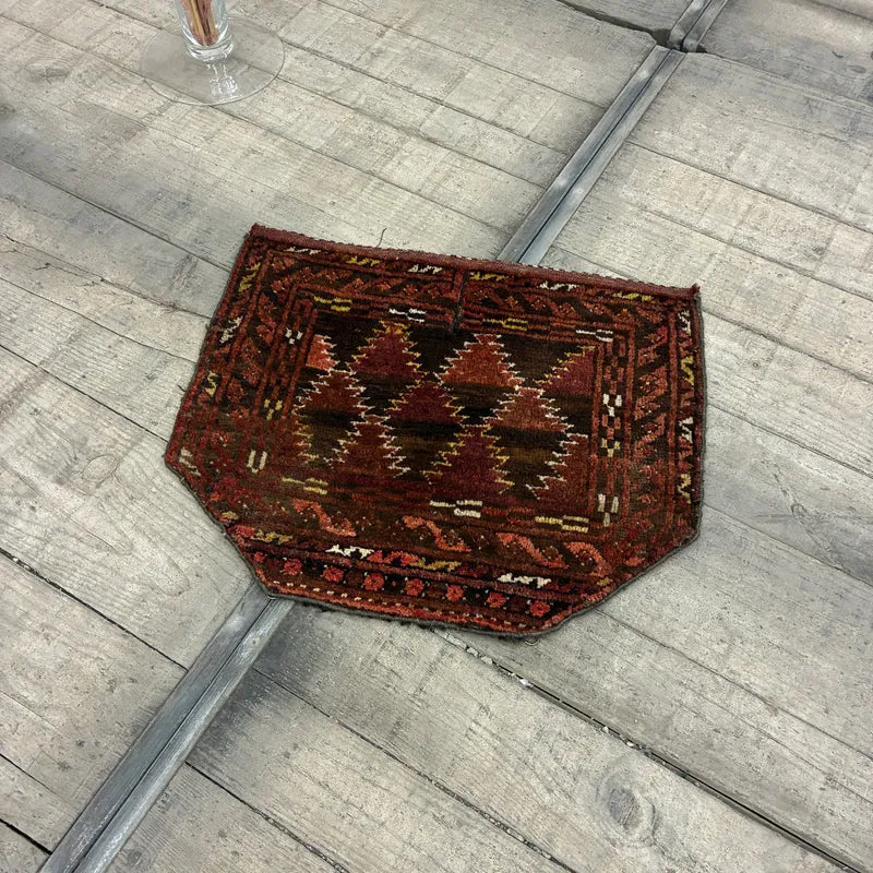 Orient Kelim Teppich Wandbehang Kleinteppich Geometric Rot Braun Gebraucht