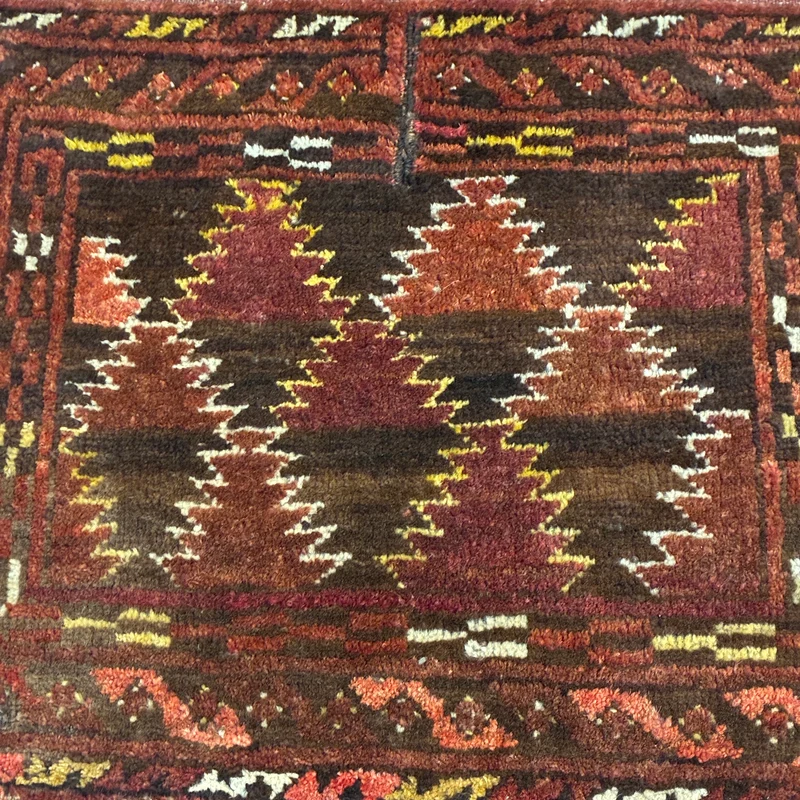 Orient Kelim Teppich Wandbehang Kleinteppich Geometric Rot Braun Gebraucht