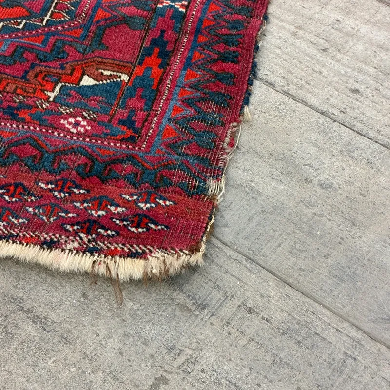 Orient Teppich Brücke Wandbehang Kleinteppich Rot Gebraucht