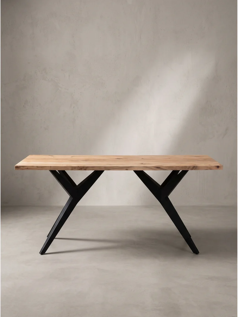 Esstisch Massivholz Metall Rechteckig Loft-Stil