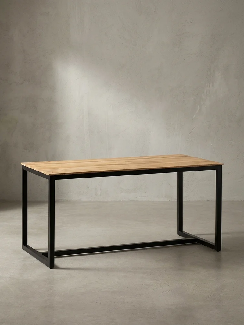 Esstisch Massivholz Metall Rechteckig Loft-Stil