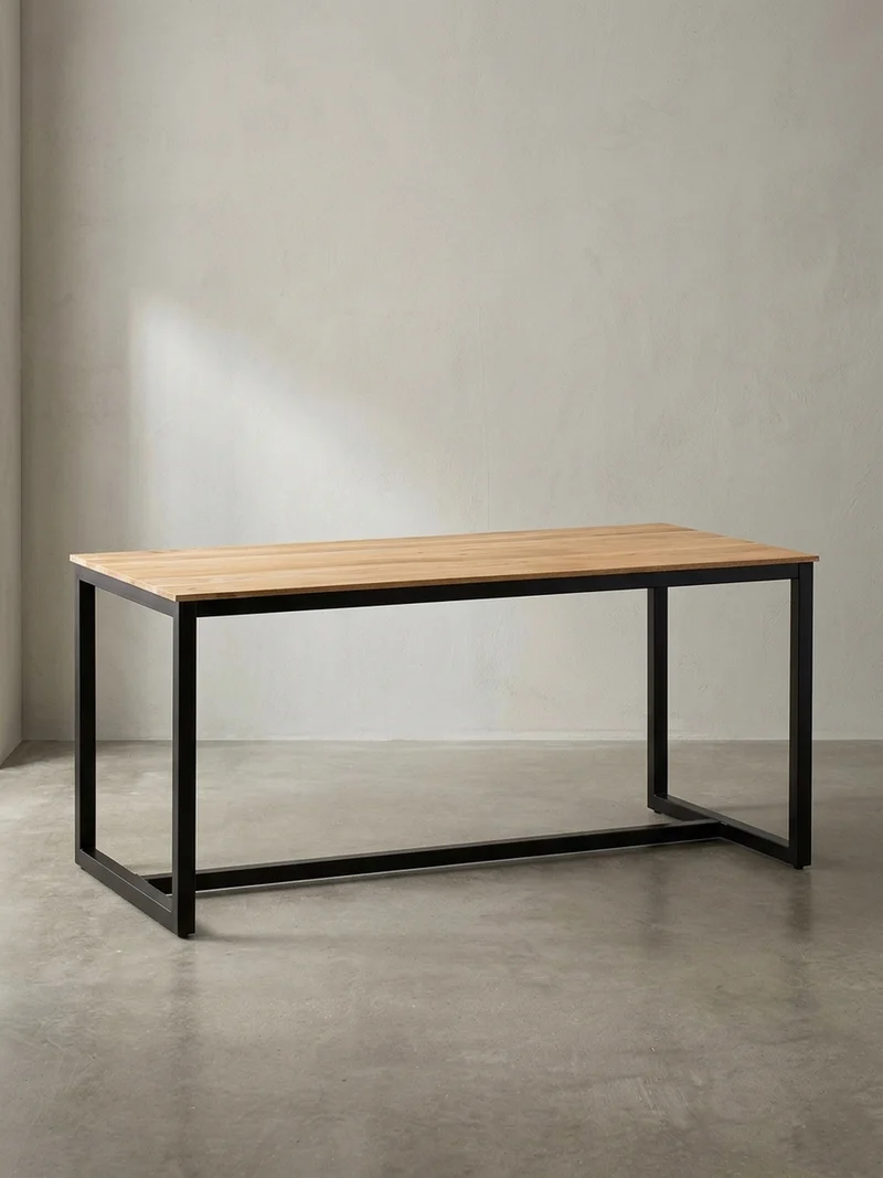 Esstisch Massivholz Metall Rechteckig Loft-Stil