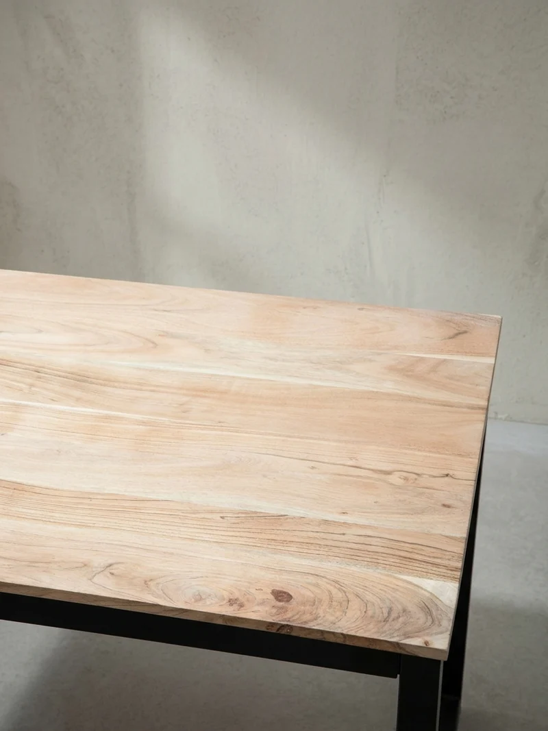 Esstisch Massivholz Metall Rechteckig Loft-Stil