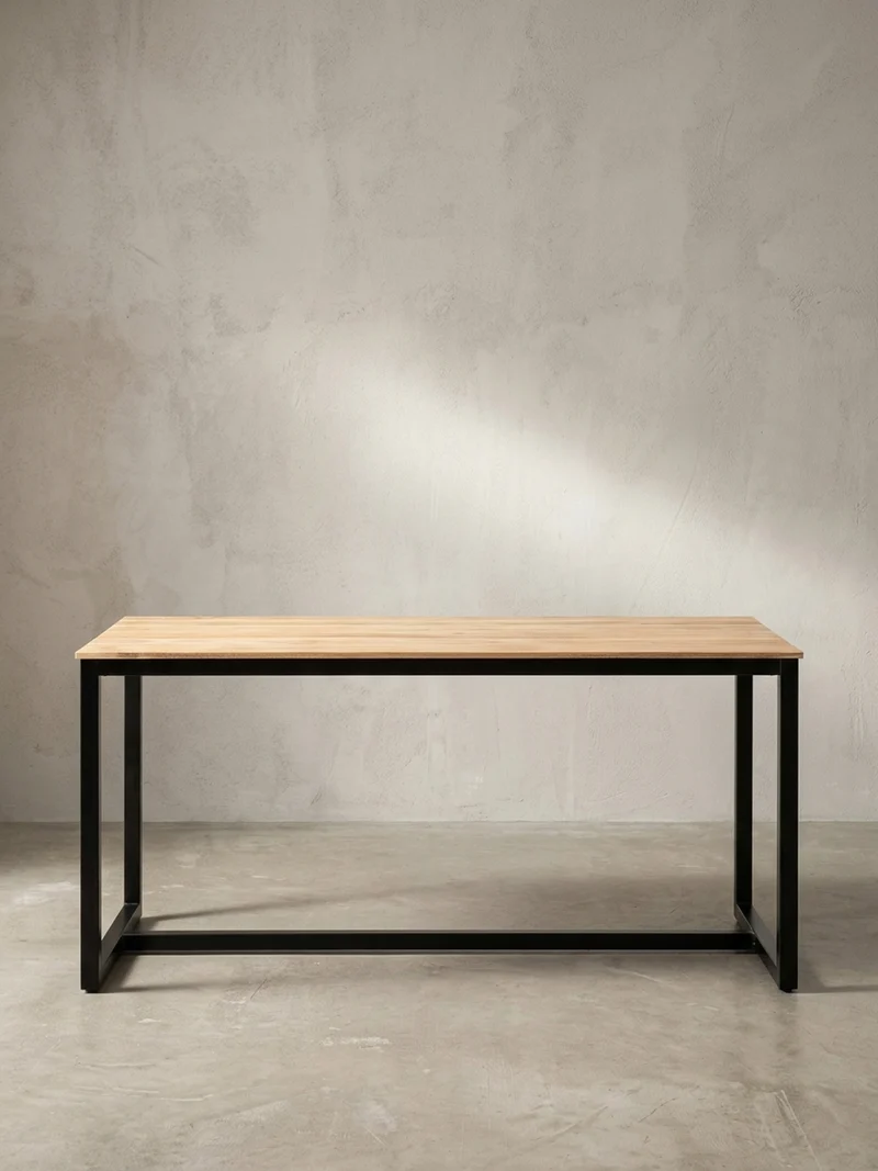 Esstisch Massivholz Metall Rechteckig Loft-Stil