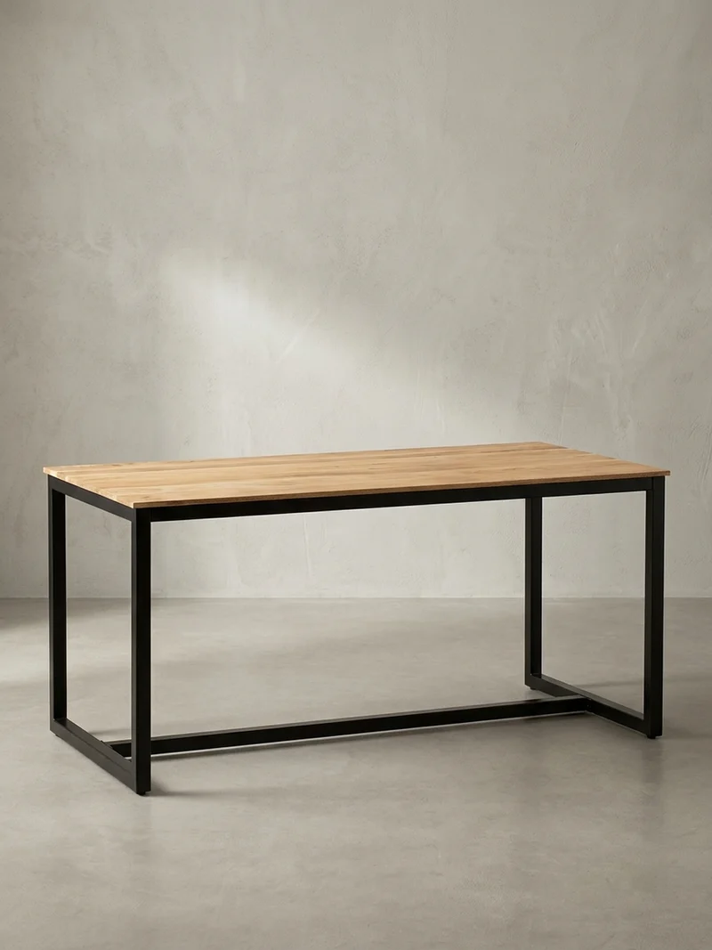 Esstisch Massivholz Metall Rechteckig Loft-Stil