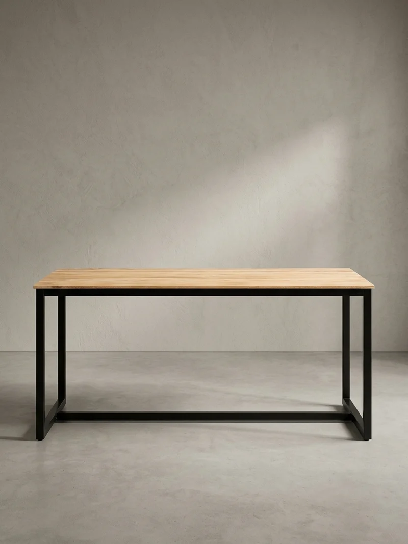 Esstisch Massivholz Metall Rechteckig Loft-Stil