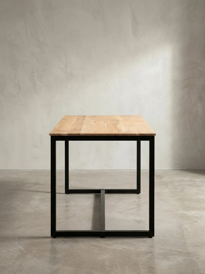 Esstisch Massivholz Metall Rechteckig Loft-Stil
