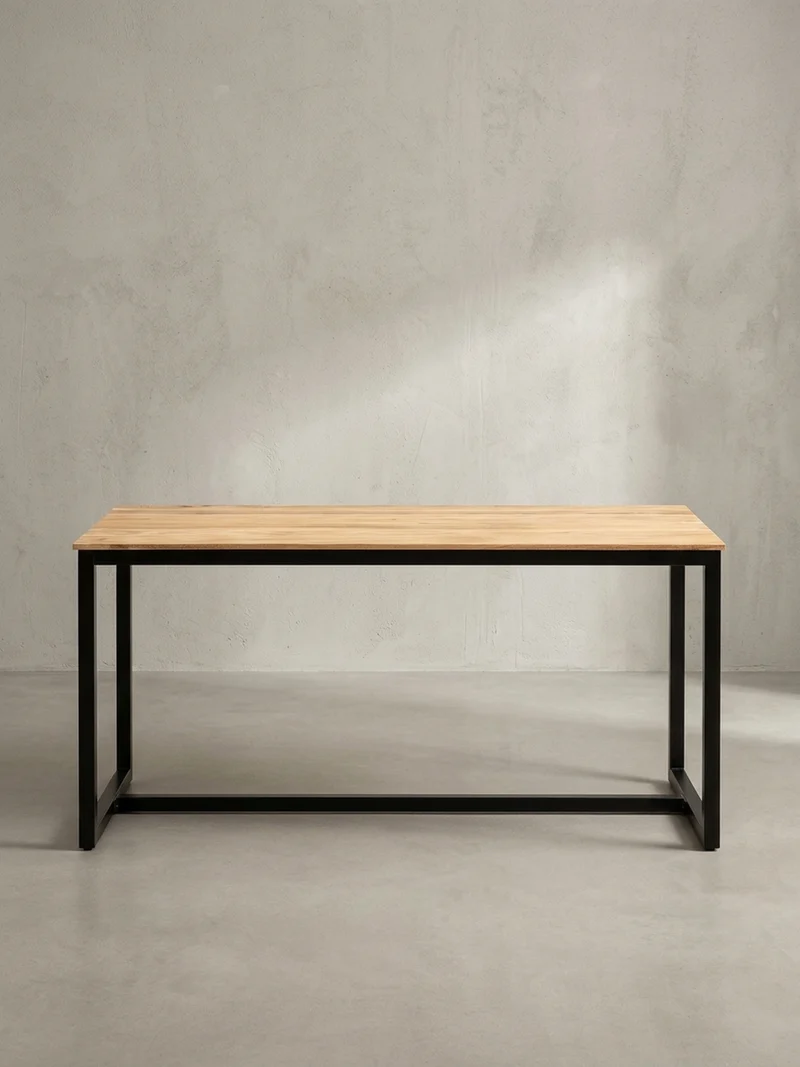Esstisch Massivholz Metall Rechteckig Loft-Stil