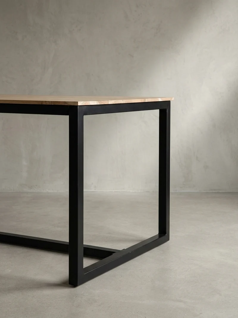 Esstisch Massivholz Metall Rechteckig Loft-Stil
