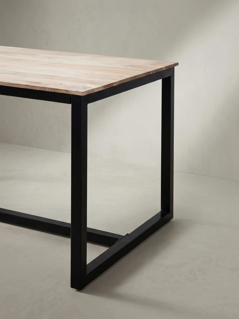 Esstisch Massivholz Metall Rechteckig Loft-Stil