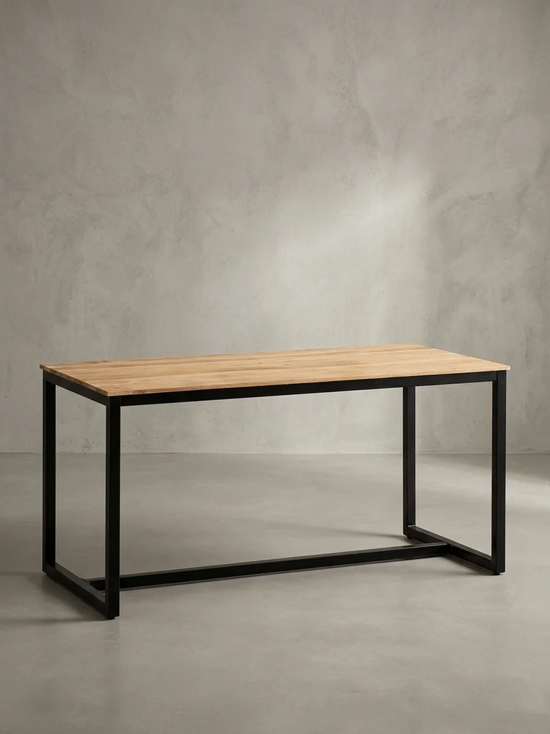 Esstisch Massivholz Metall Rechteckig Loft-Stil