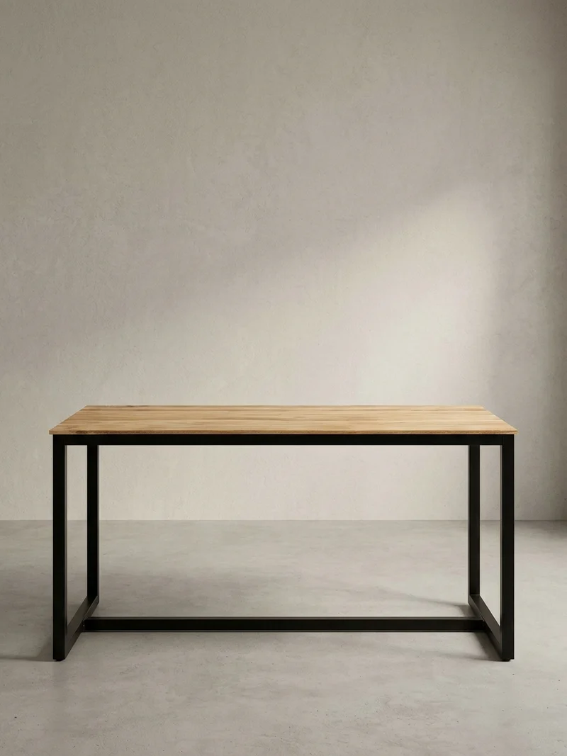 Esstisch Massivholz Metall Rechteckig Loft-Stil
