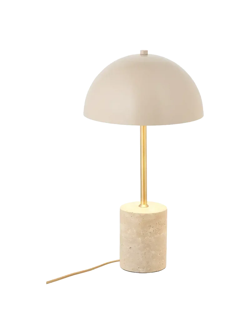 Sheffield Tischleuchte Marmor/Metall, beige