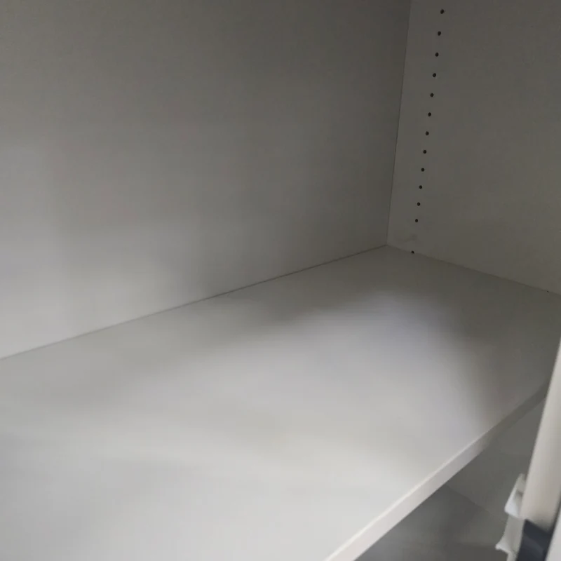 PLANMÖBEL Sideboard 80cm Schiebetüren Lichtgrau Holz Büromöbel Schrank Gebraucht